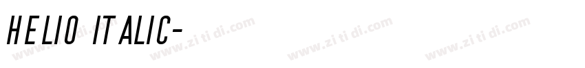 Helio Italic字体转换